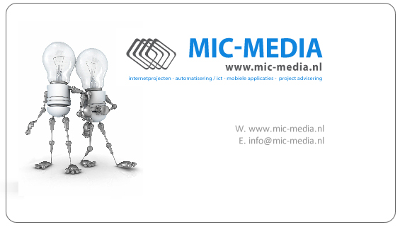 MIC-MEDIA Tilburg Internet, automatisering/ict Mobiele applicaties domeinnaamregistratie project advisering